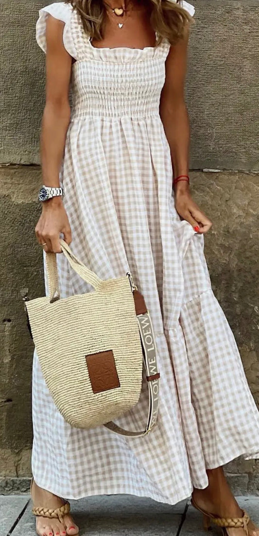 Gingham Maxi Dress