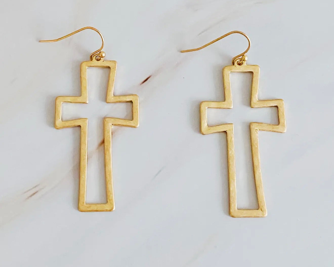 Dangle Cross Earrings