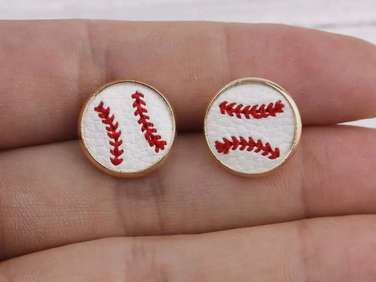 Baseball Stud Earrings