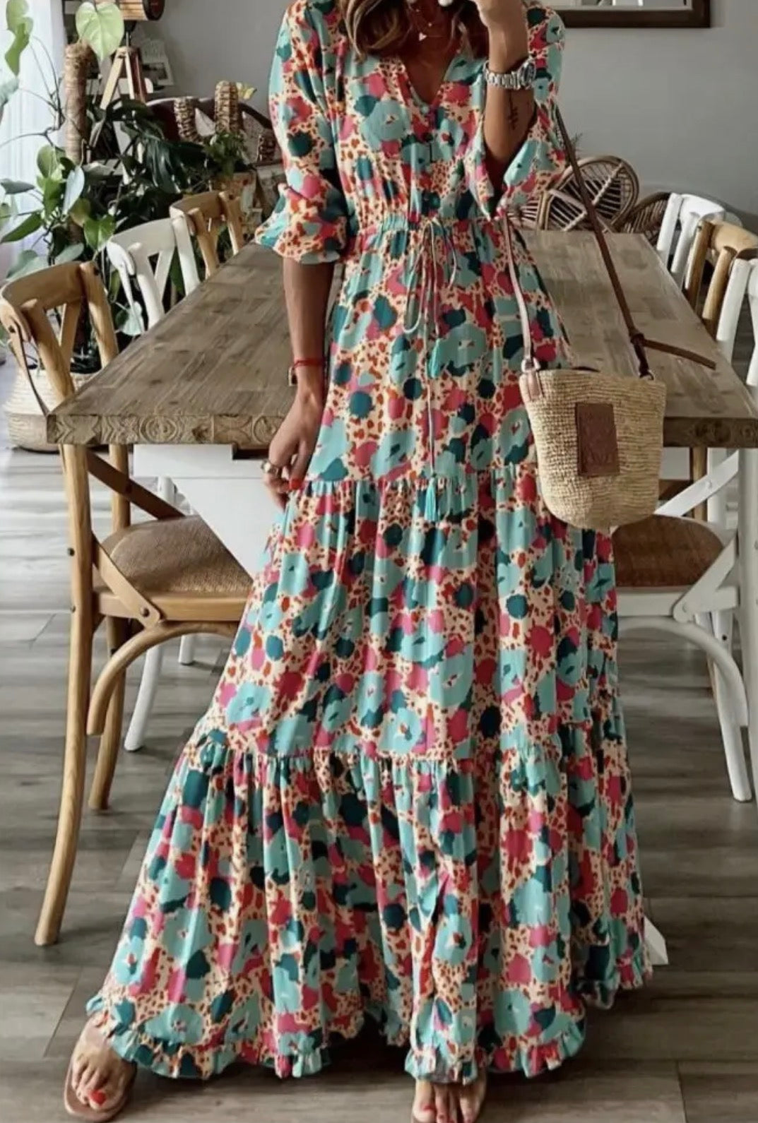Floral Print Maxi Dress