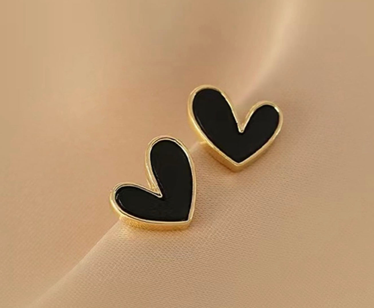 Black Heart Studs