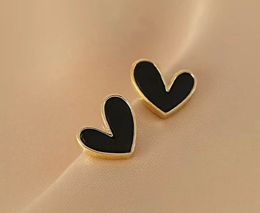 Black Heart Studs