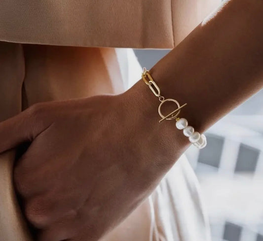 Paperlink/Pearl Bracelet