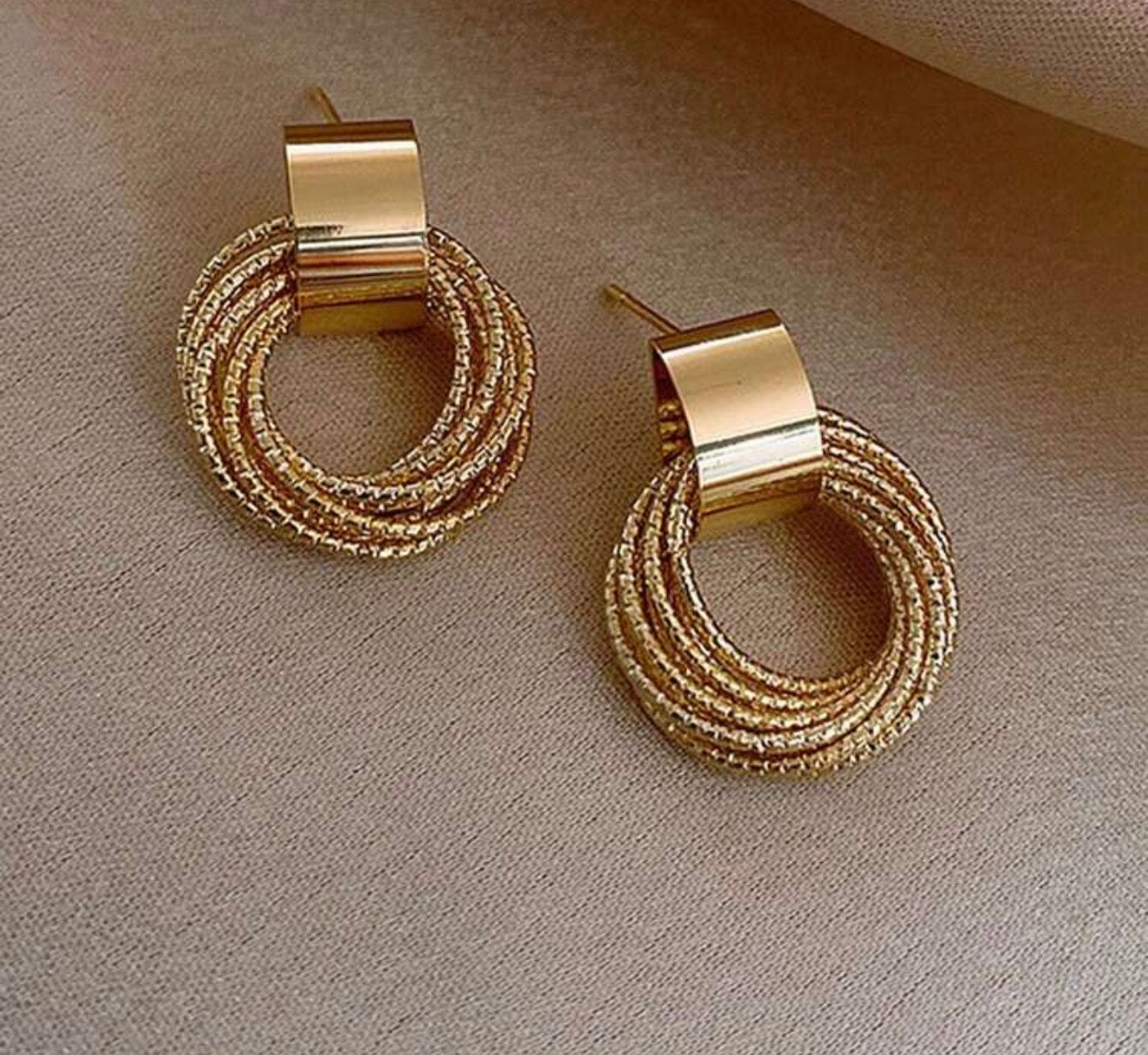 Gold Multi Hoop Studs